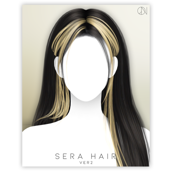 Alpha [JINO] HAIR N19 SERA ver2 by simsfinds - The Sims 4 Custom Content