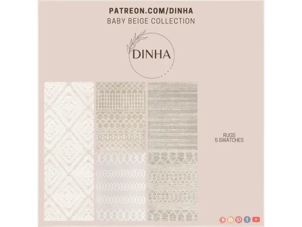 Alpha Rugs Baby Beige Collection - The Sims 4 Custom Content
