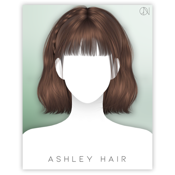 Alpha [JINO] HAIR N20 ASHLEY by simsfinds - The Sims 4 Custom Content