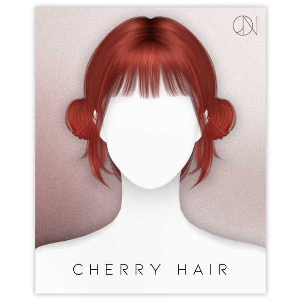 Alpha [JINO] HAIR N9 CHERRY by simsfinds - The Sims 4 Custom Content