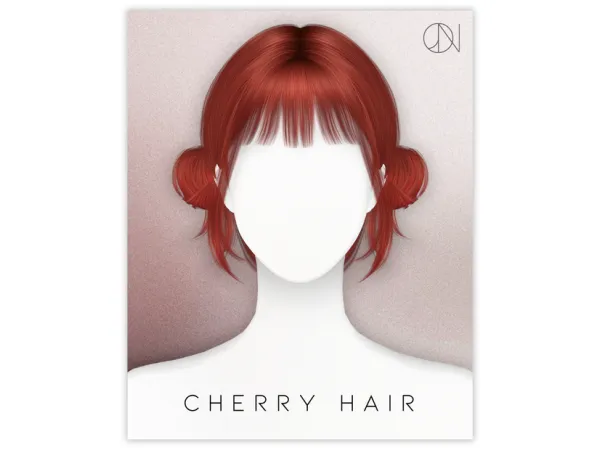 Alpha [JINO] HAIR N9 CHERRY - The Sims 4 Custom Content