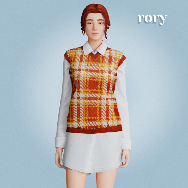 Alpha Rory dress by amelylina - The Sims 4 Custom Content