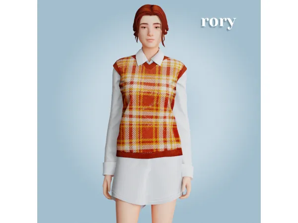 Alpha Rory dress by amelylina - The Sims 4 Custom Content
