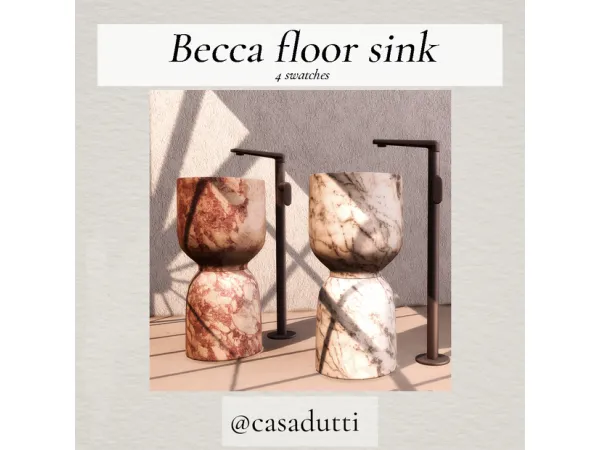 Alpha Becca floor sink by casadutti - The Sims 4 Custom Content