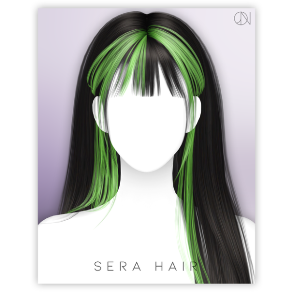 Alpha [JINO] HAIR N18 SERA by simsfinds - The Sims 4 Custom Content