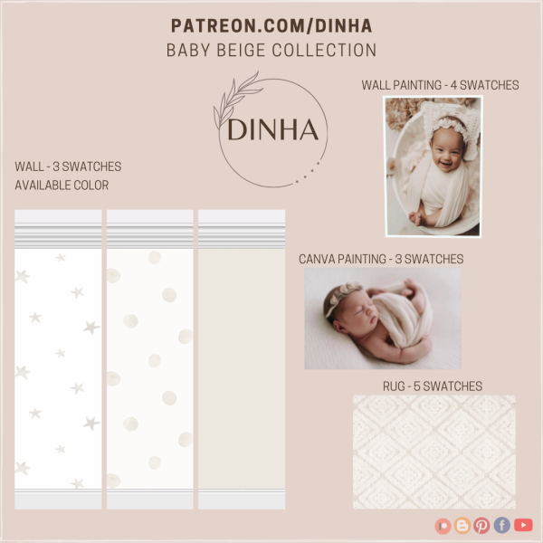 Alpha Baby Beige Collection by dinhagamer - The Sims 4 Custom Content