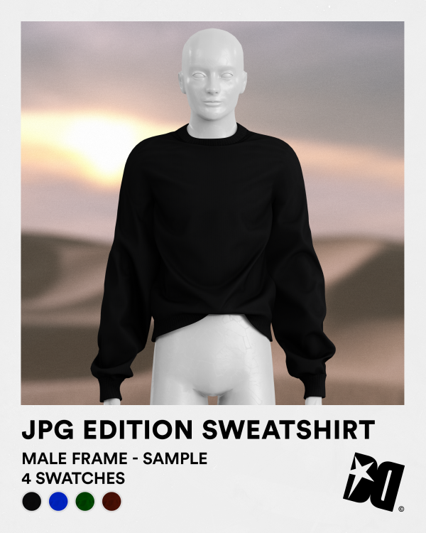 Alpha JPG Edition Sweatshirt Sample by decayed - The Sims 4 Custom Content