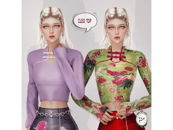 Alpha Cleo top by guemarasims - The Sims 4 Custom Content