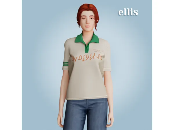Alpha Ellis polo by amelylina - The Sims 4 Custom Content