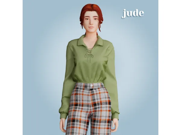 Alpha Jude shirt by amelylina - The Sims 4 Custom Content