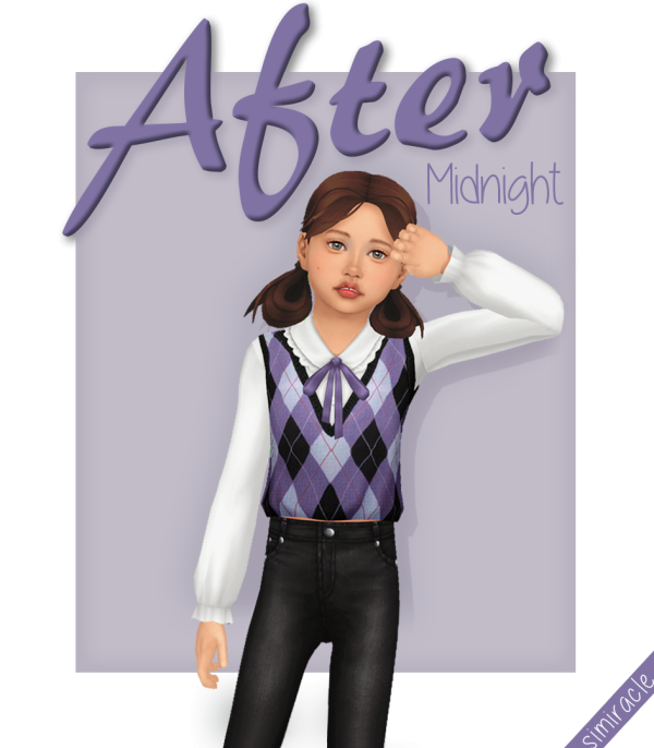 Maxis Match Trillyke After Midnight Top Kids Version by simsfinds - The Sims 4 Custom Content