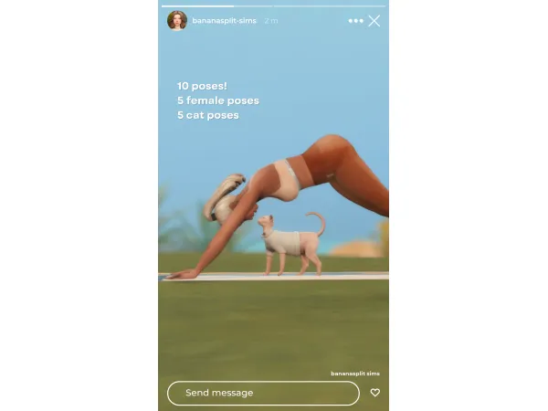 Mix [BANANASPLIT] Cat Yoga - The Sims 4 Custom Content