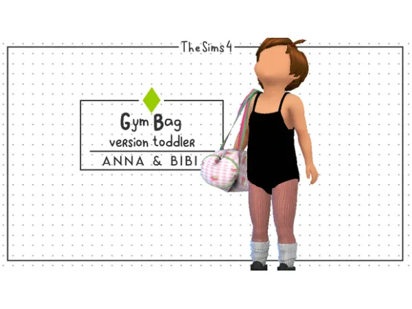 Alpha Gym Bag Version Toddler [AnnaBibi] - The Sims 4 Custom Content