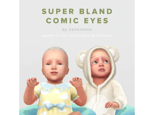 Maxis Match Helianthea's Super Bland Comic Eyes Update by joliebean - The Sims 4 Custom Content