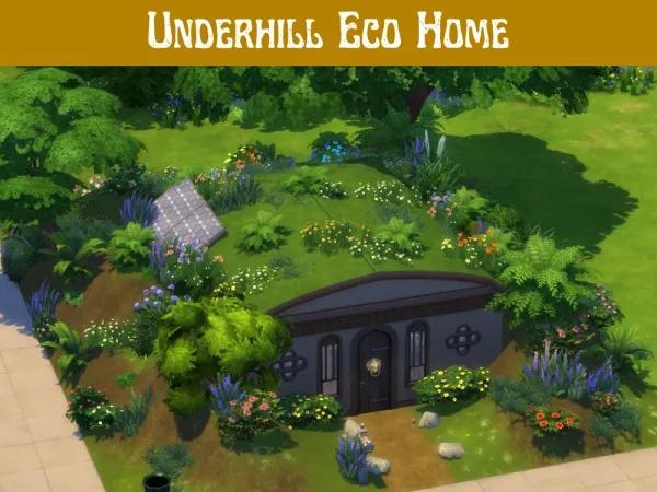 Maxis Match Underhill Eco Home by SustainableSims - The Sims 4 Custom Content