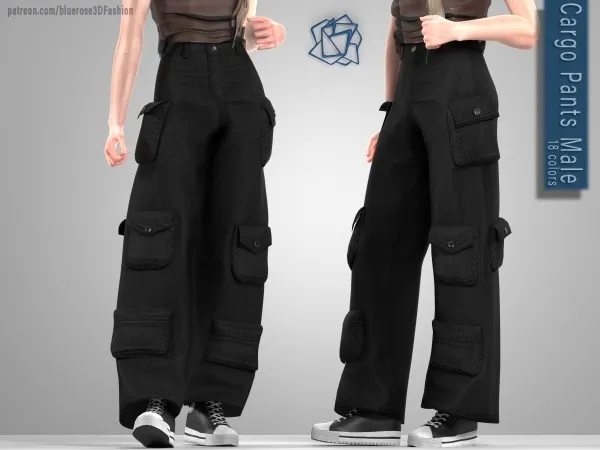 Alpha denim cargo pans Male brsims - The Sims 4 Custom Content