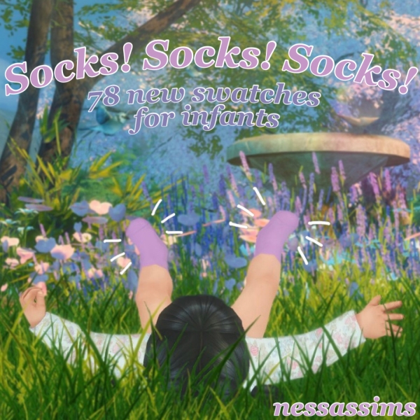 Maxis Match Socks Socks Socks Recolor for infants by nessassims - The Sims 4 Custom Content