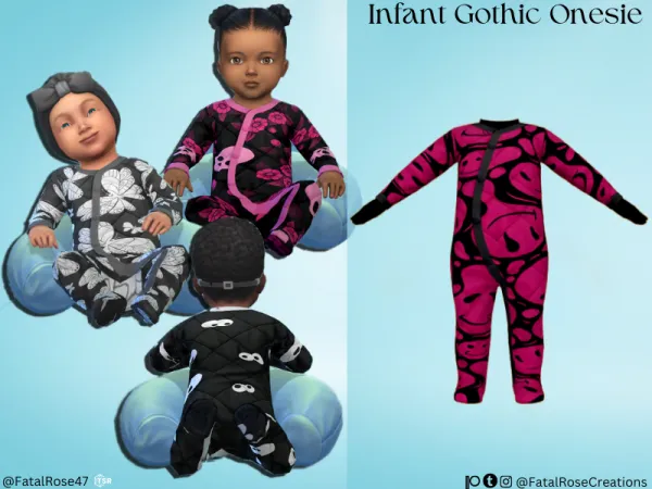 Maxis Match Infant Gothic Onesie - The Sims 4 Custom Content