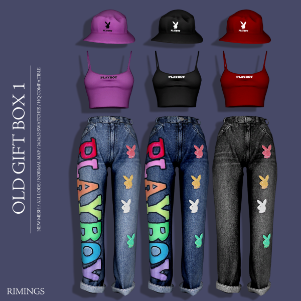 Alpha [RIMINGS] OLD GIFT BOX 1 by simsfinds - The Sims 4 Custom Content