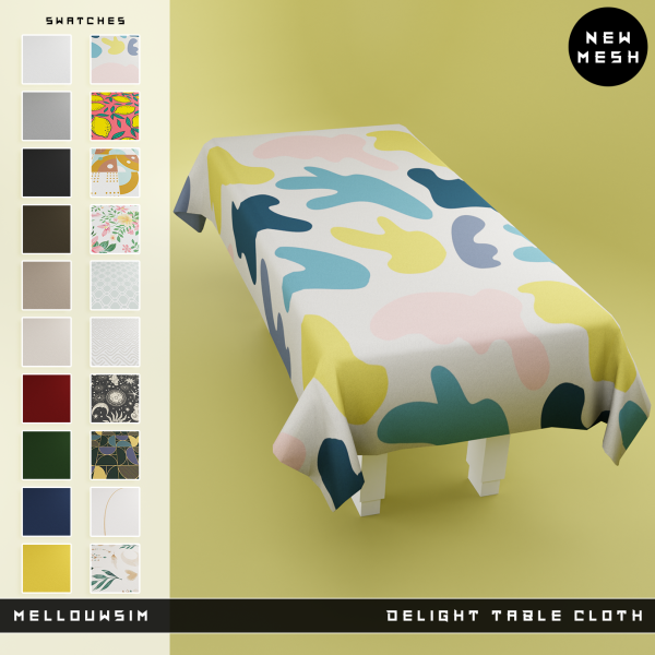 Mix Delight Table Cloth by simsfinds - The Sims 4 Custom Content