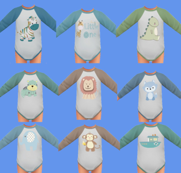 Maxis Match infant sleeve onesies by simsfinds - The Sims 4 Custom Content