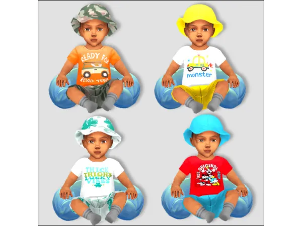 Maxis Match Infant Summer Outfits - The Sims 4 Custom Content