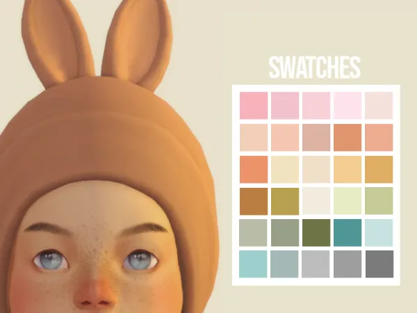 Maxis Match Bunny Beanie Recolor by peacheryy - The Sims 4 Custom Content