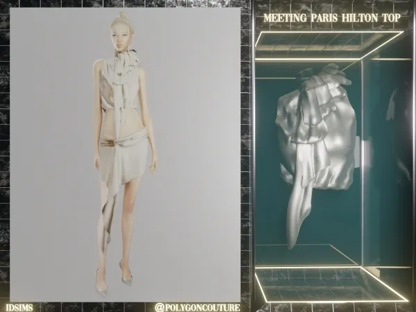 Alpha Meeting Paris Hilton Top - The Sims 4 Custom Content