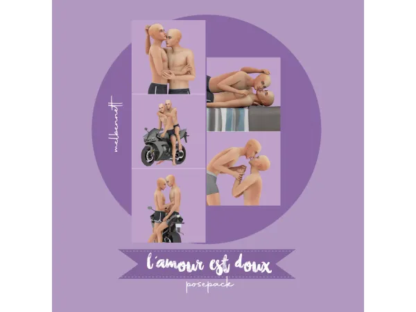 Mix L'Amour Est Doux Posepack - The Sims 4 Custom Content