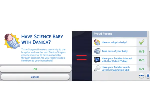 Maxis Match Science Babies Count as Babies for Proud Parent Scenario by DaleRune - The Sims 4 Custom Content