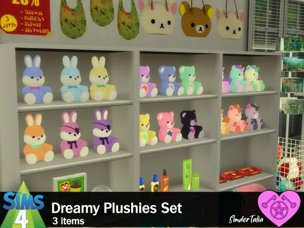 Maxis Match Dreamy Plushies Set - The Sims 4 Custom Content