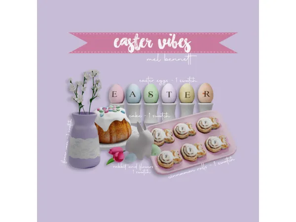 Alpha Easter Vibes Collection - The Sims 4 Custom Content