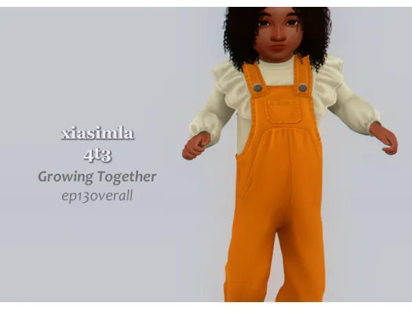 4t3 Growing Together Overalls for Toddlers - The Sims 3 Custom Content