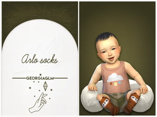 Maxis Match Arlo socks by Georgiaglm - The Sims 4 Custom Content