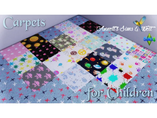 Maxis Match Carpets for Children by Annett's Sims 4 Welt ASW - The Sims 4 Custom Content