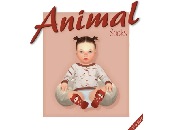 Maxis Match Animal Socks Infants - The Sims 4 Custom Content