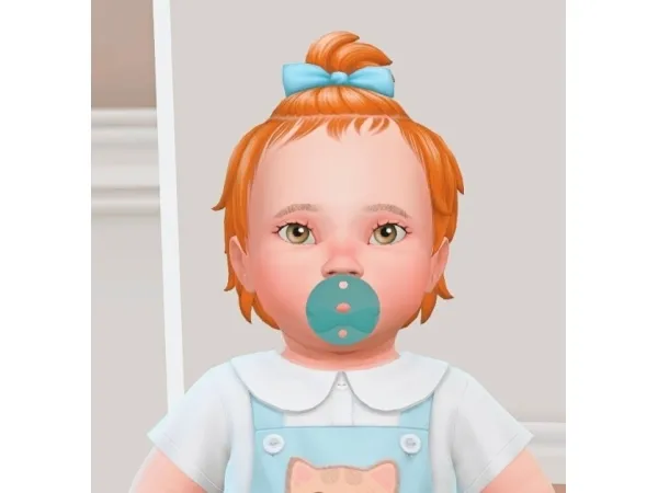 Maxis Match [Scarlett Bulckowisk] Bow Pacifier (Infants) - The Sims 4 Custom Content