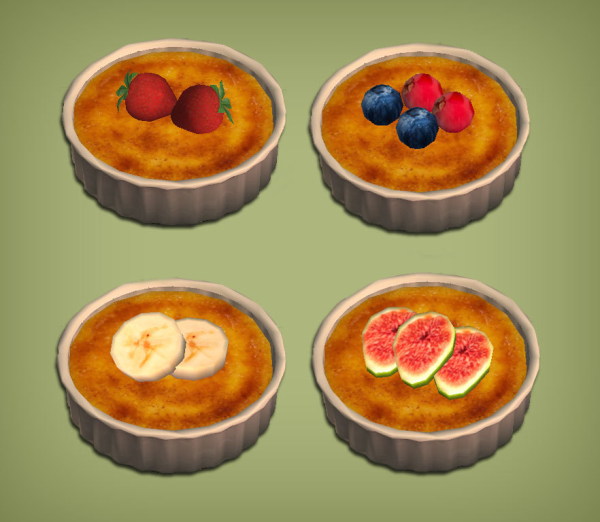 Creme Brulee Food for by simsfinds - The Sims 2 Custom Content