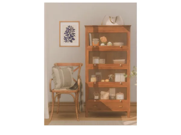Mix CeliaCytus Mid Century Modern Style Glass Cabinet - The Sims 4 Custom Content