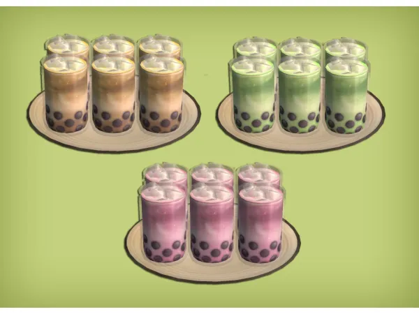 4to2 ONI Bubble Milk Tea Drinks - The Sims 2 Custom Content
