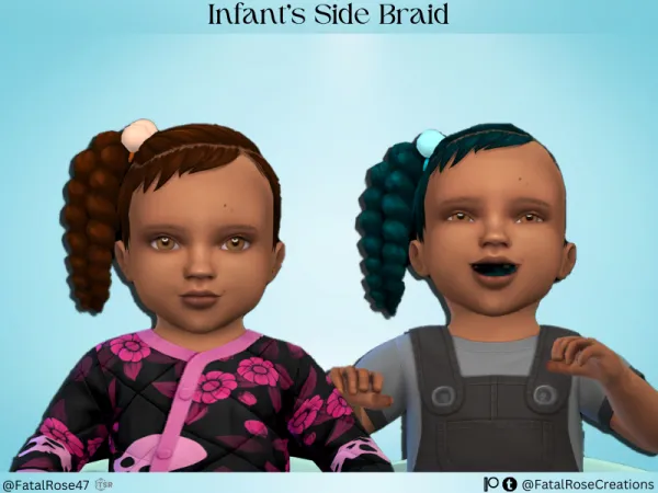 Maxis Match Infant's Side Braid - The Sims 4 Custom Content