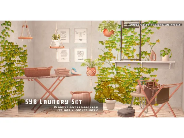 4t2 conversion of syboulettes laundry set decor - The Sims 2 Custom Content