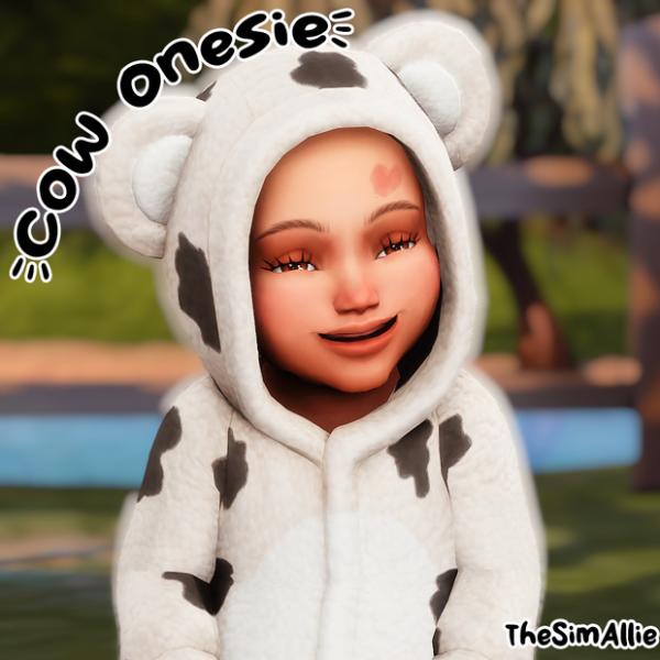 Maxis Match Cow Onesie (For Infants) by simsfinds - The Sims 4 Custom Content