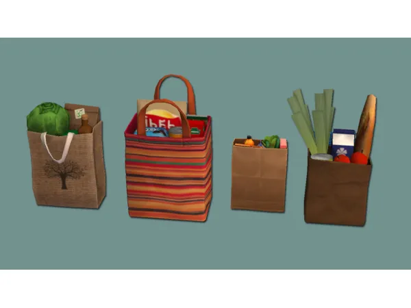 4to2 ATS Groceries Bags Deco - The Sims 2 Custom Content
