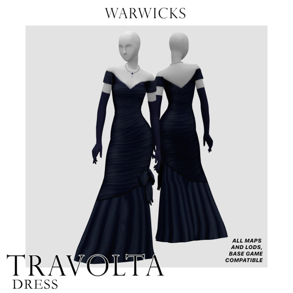 Maxis Match DYNASTY DI TRAVOLTA DRESS by simsfinds - The Sims 4 Custom Content