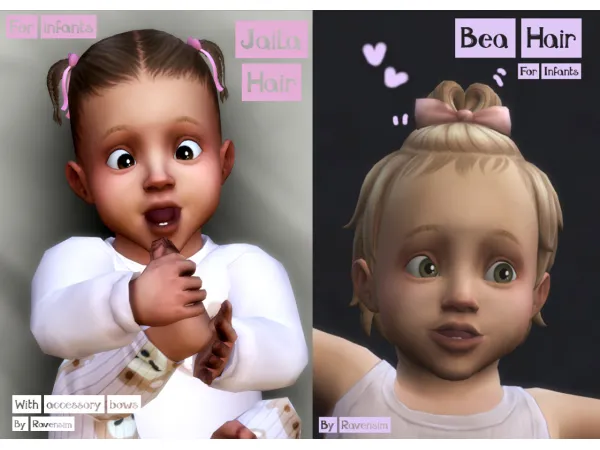 Maxis Match Jaila Bea Hair For Infants Part 2 by simsfinds - The Sims 4 Custom Content