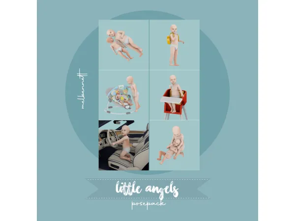 Mix Little Angels Posepack - The Sims 4 Custom Content