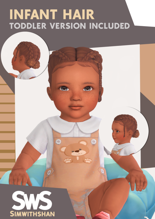 Maxis Match GIFT Infant Hair Mya (Toddler Version Included) by simsfinds - The Sims 4 Custom Content