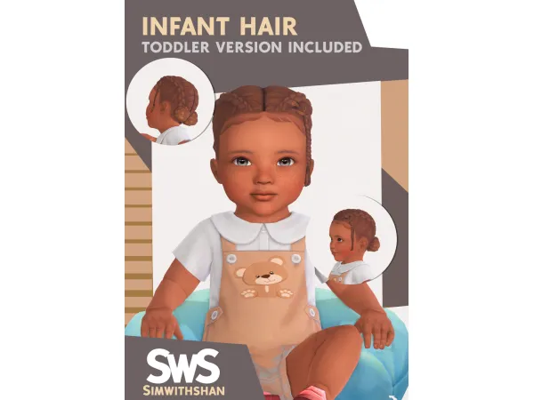 Maxis Match GIFT Infant Hair Mya (Toddler Version Included) by simwithshan - The Sims 4 Custom Content