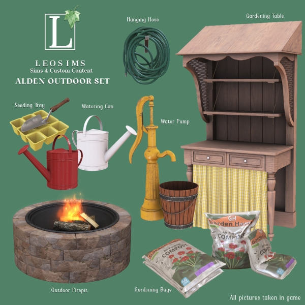 Alpha Alden Outdoor Set by leosims4cc - The Sims 4 Custom Content